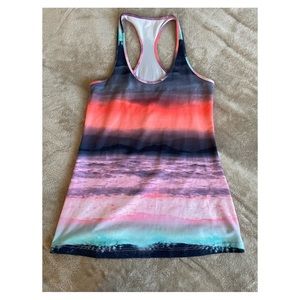 Rare - Lululemon Cool Racerback BeachScape Multi Size 12